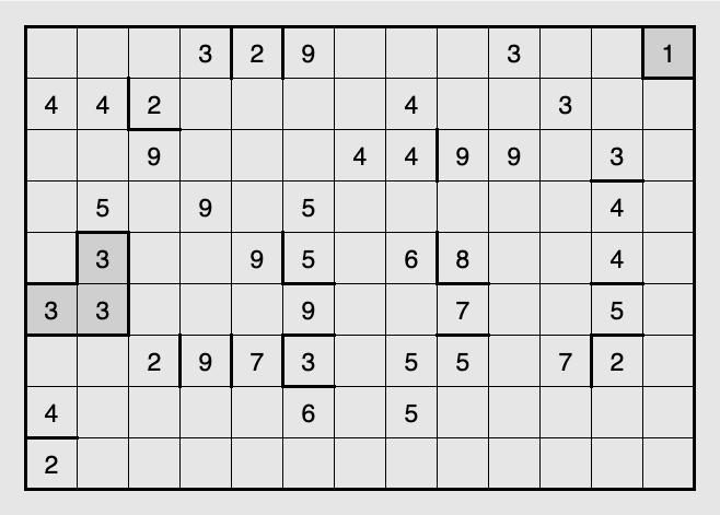 Fillomino — actual puzzle board on SonoTap