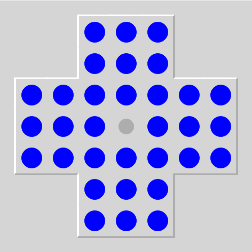 Peg Solitaire — actual puzzle board on SonoTap